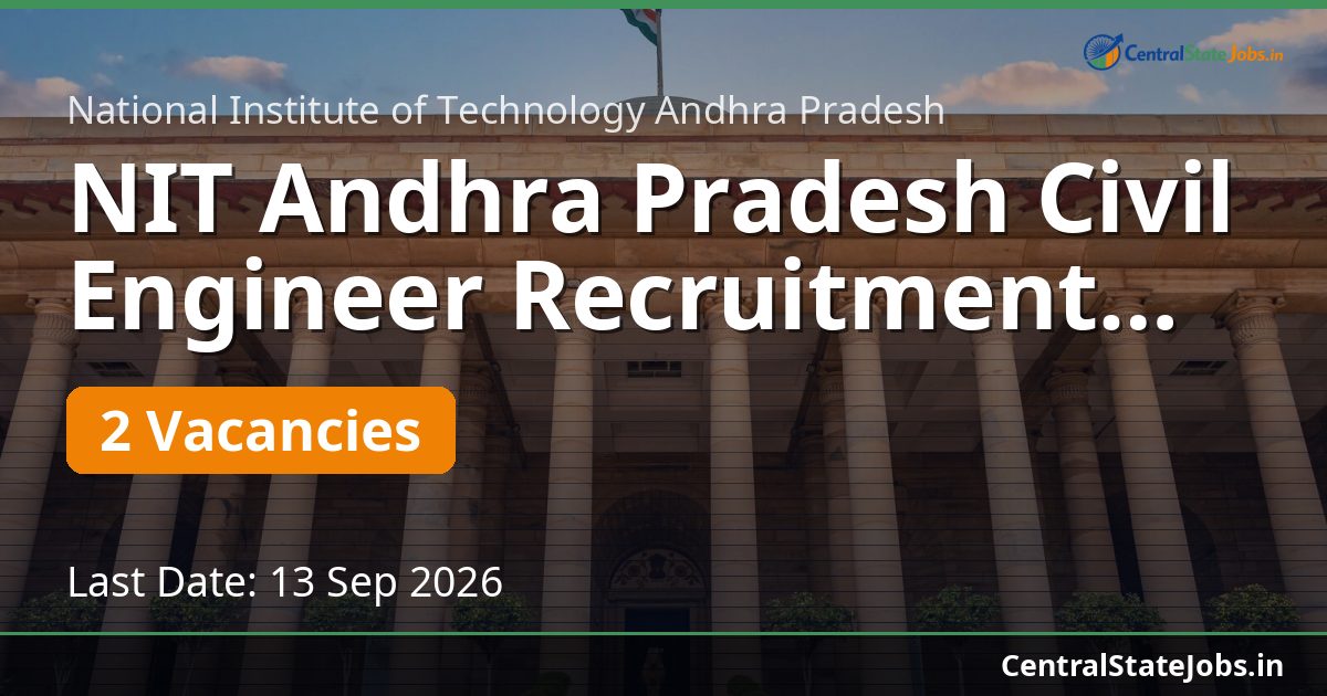 NIT Andhra Pradesh Civil Engineer Recruitment 2026