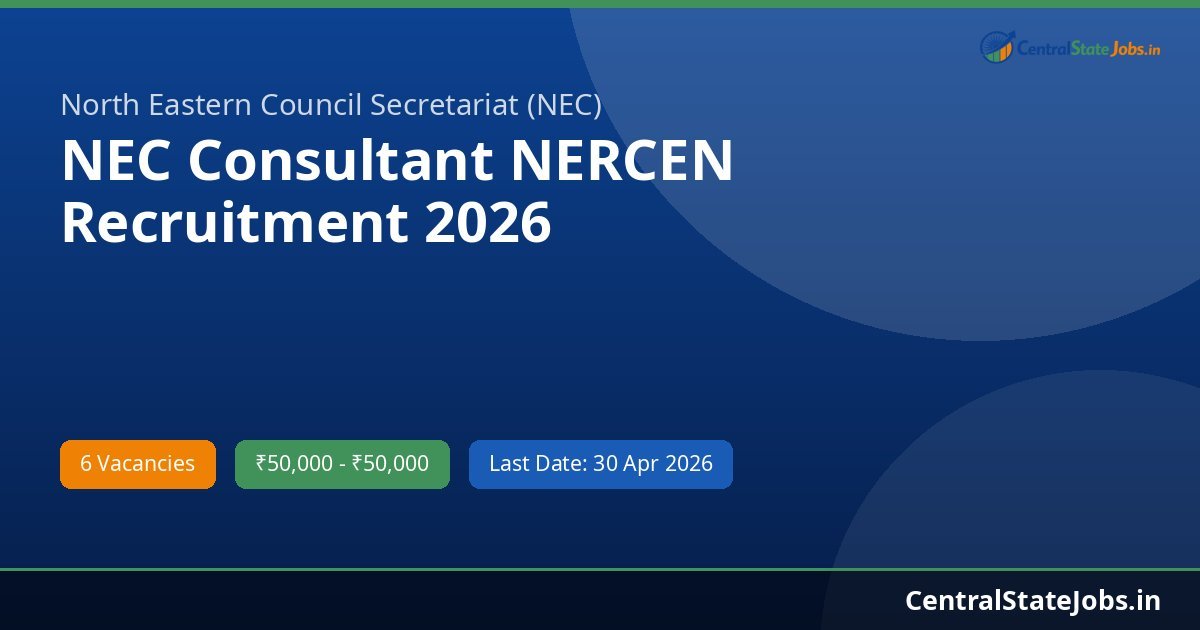 NEC Consultant NERCEN Recruitment 2026