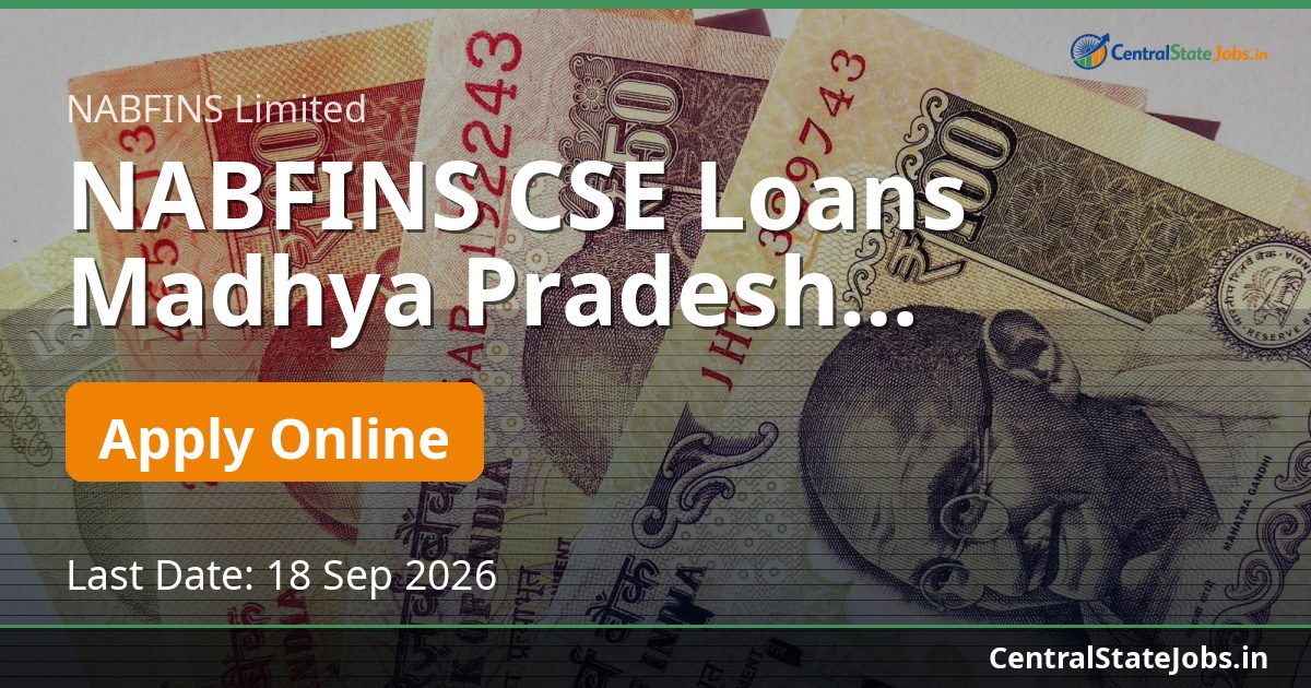 NABFINS CSE Loans Madhya Pradesh Recruitment 2026