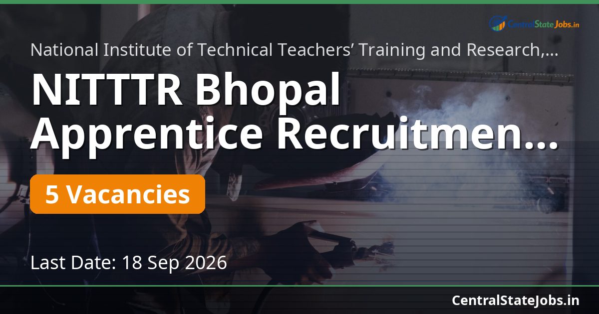 NITTTR Bhopal Apprentice Recruitment 2026
