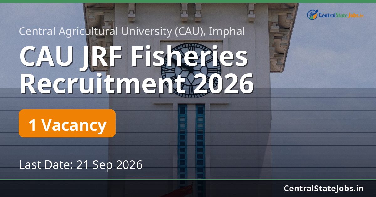 CAU JRF Fisheries Recruitment 2026
