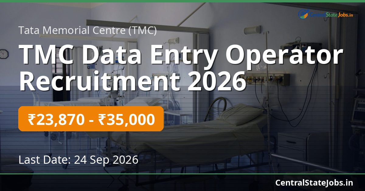 TMC Data Entry Operator Recruitment 2026