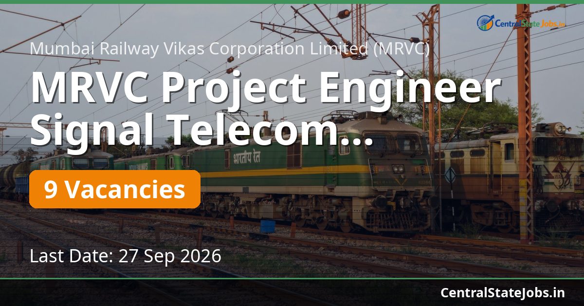 MRVC Project Engineer Signal Telecom Recruitment 2026