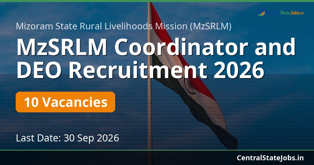 MzSRLM Coordinator and DEO Recruitment 2026