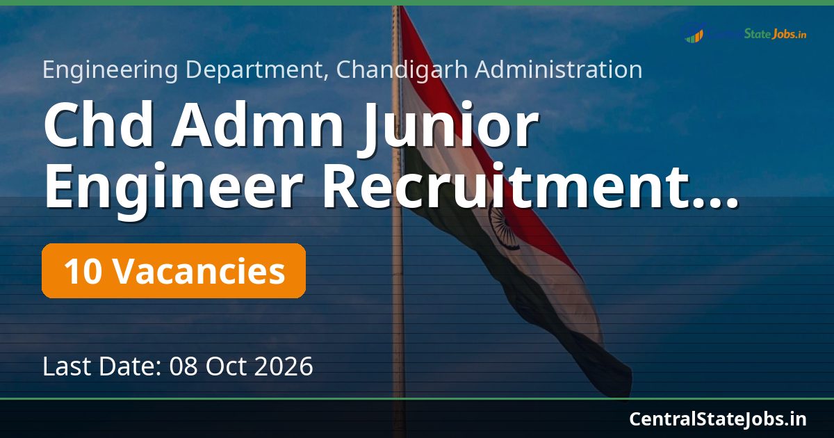 Chd Admn Junior Engineer Recruitment 2026