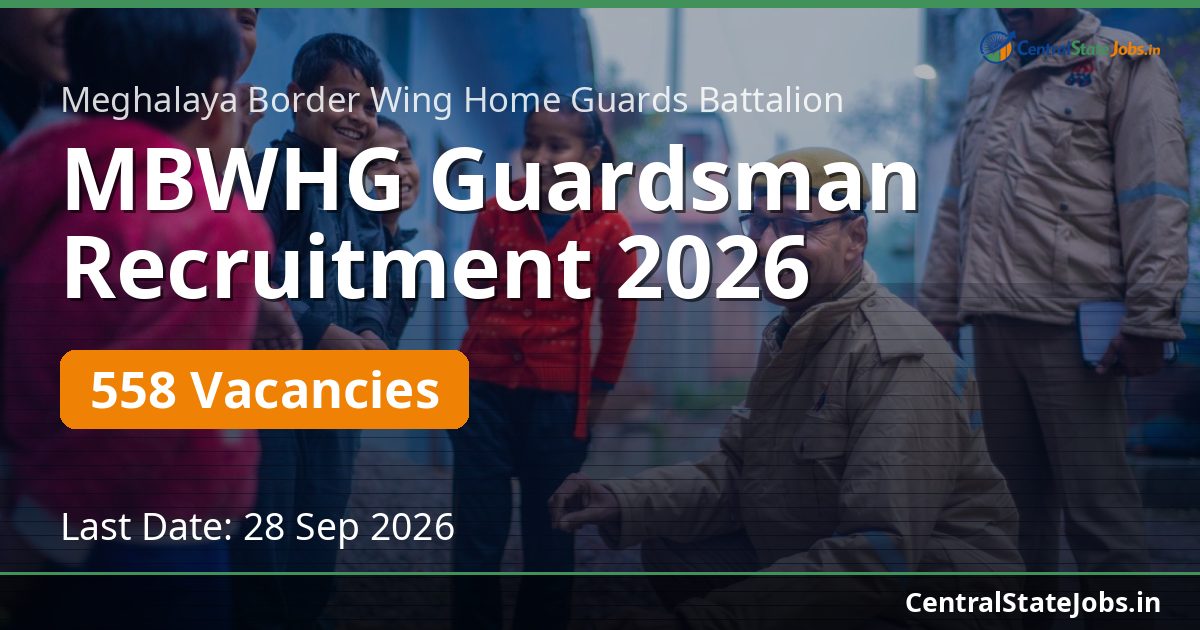 MBWHG Guardsman Recruitment 2026 — 558 Vacancies