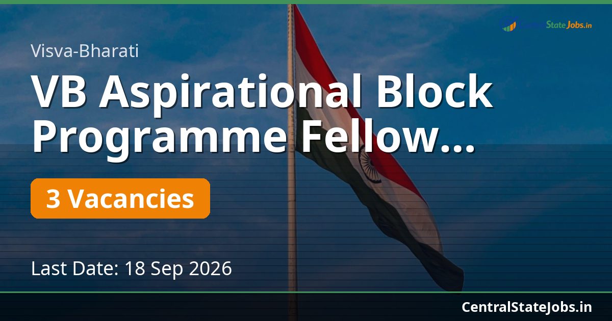 VB Aspirational Block Programme Fellow Recruitment 2026