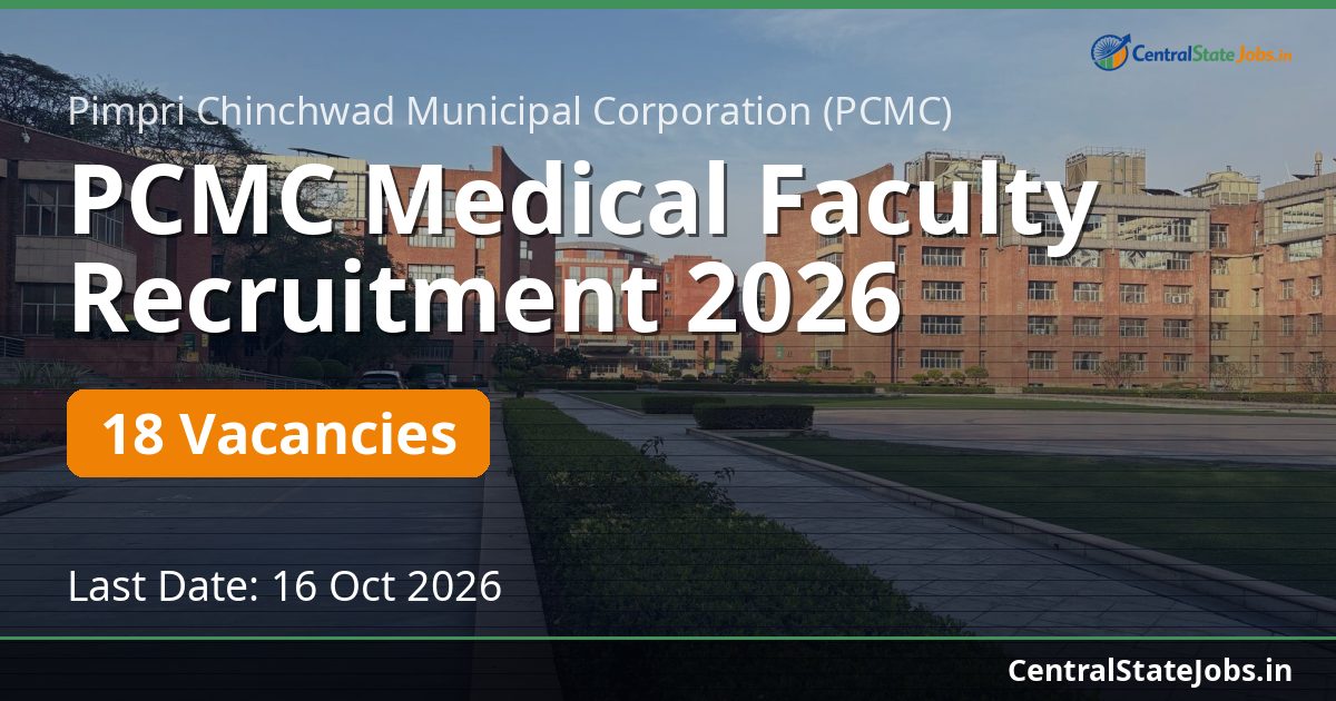 PCMC Medical Faculty Recruitment 2026