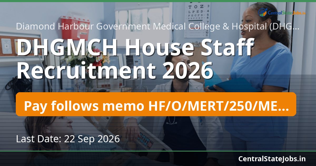 DHGMCH House Staff Recruitment 2026