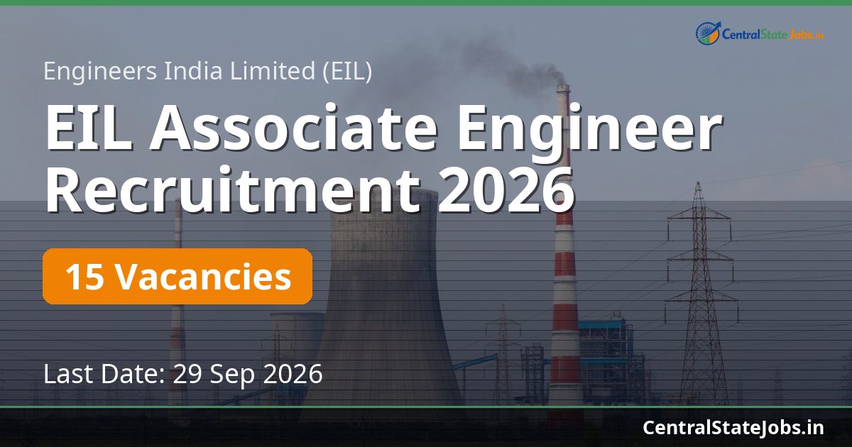 EIL Associate Engineer Recruitment 2026