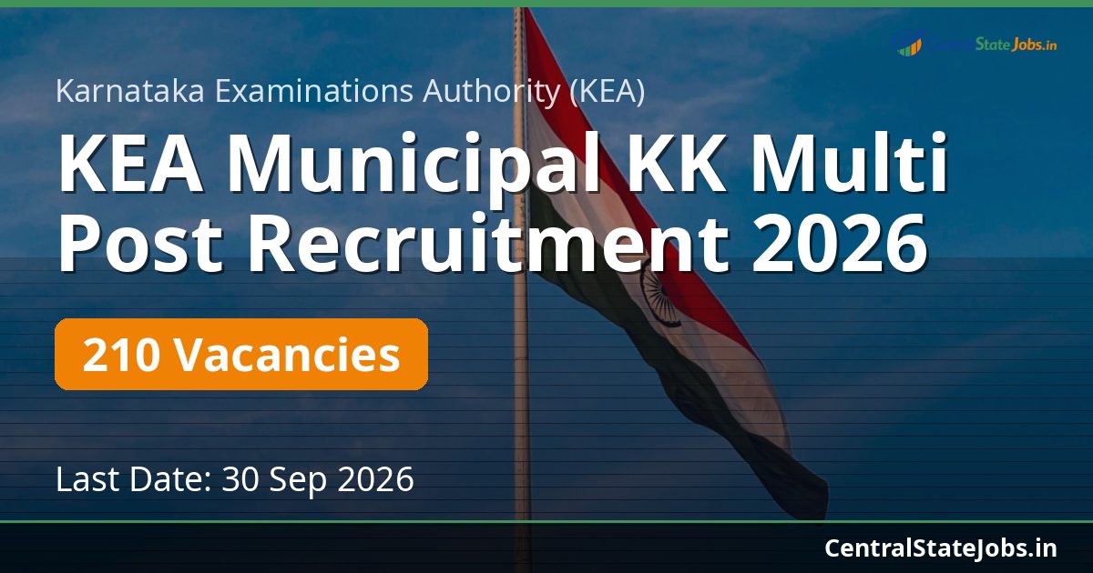 KEA Municipal KK Multi Post Recruitment 2026 — 210 Vacancies