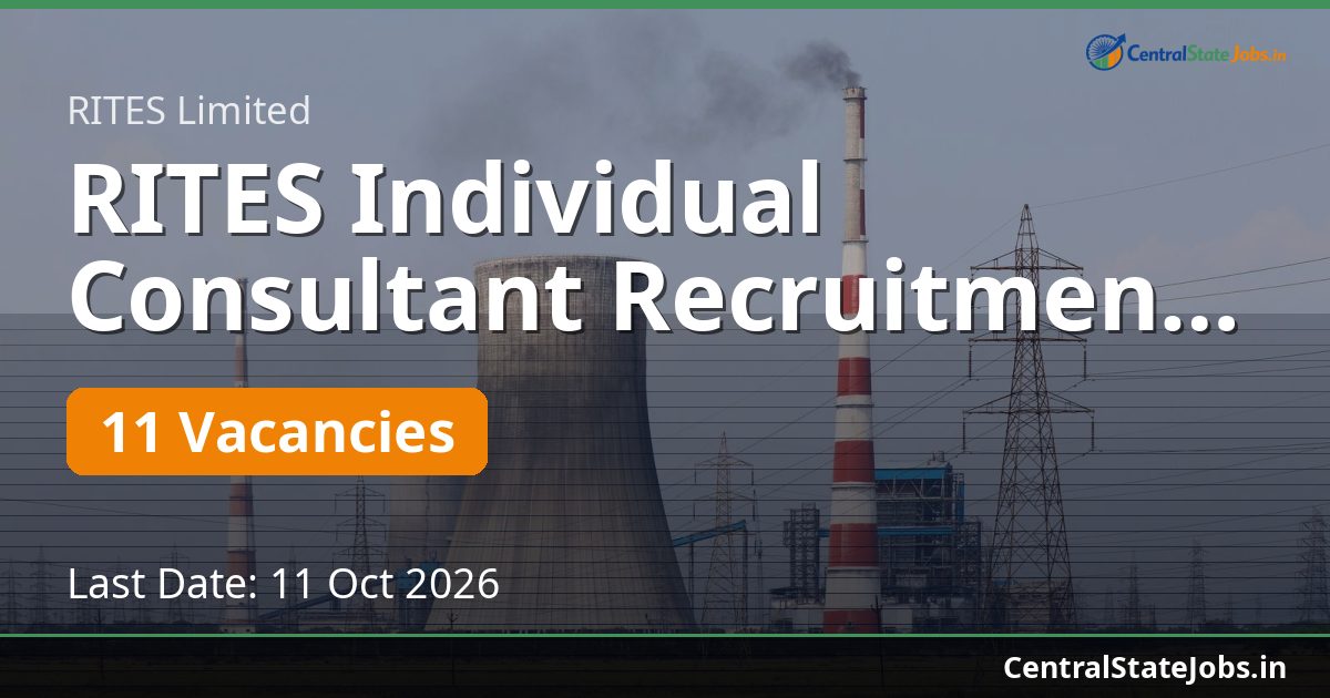 RITES Individual Consultant Recruitment 2026