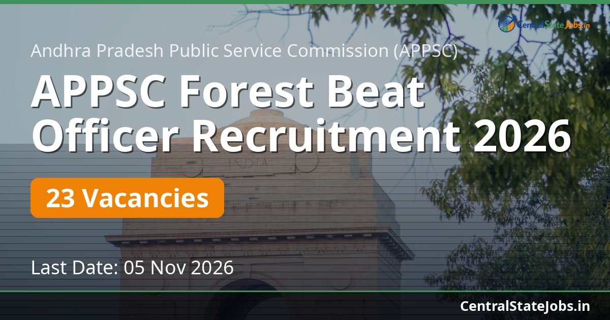 APPSC Forest Beat Officer Recruitment 2026