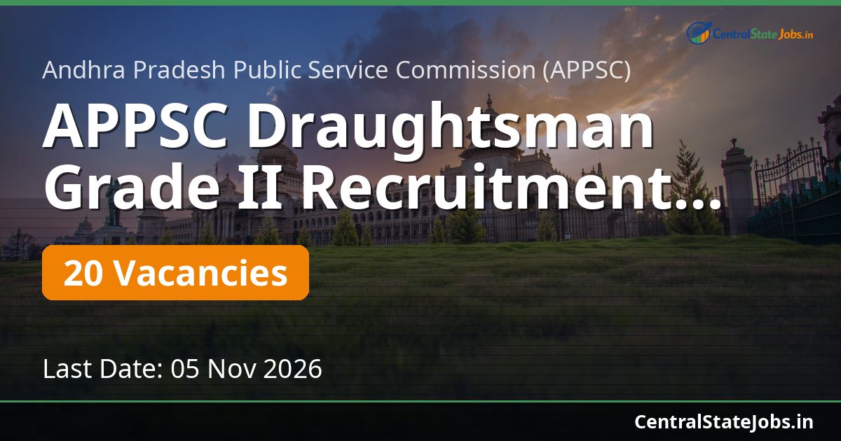 APPSC Draughtsman Grade II Recruitment 2026