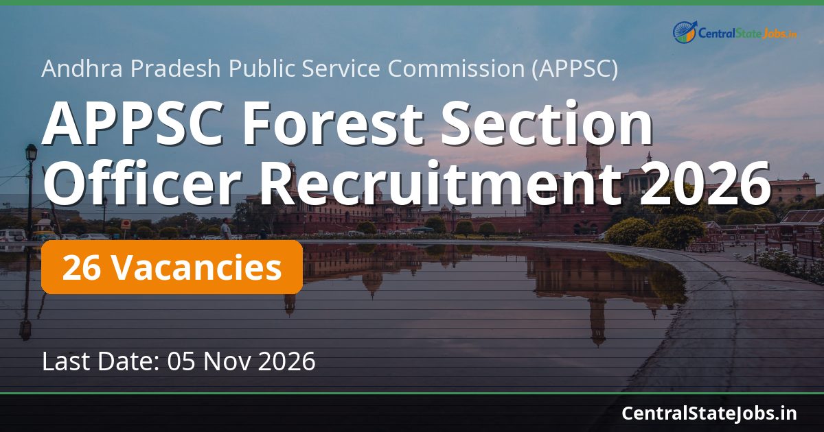 APPSC Forest Section Officer Recruitment 2026