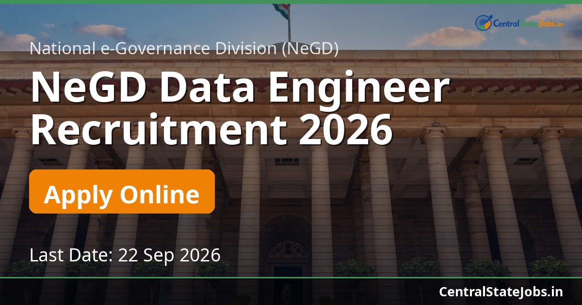 NeGD Data Engineer Recruitment 2026