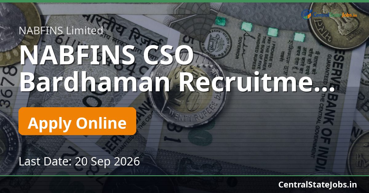 NABFINS CSO Bardhaman Recruitment 2026 — OPS/1125