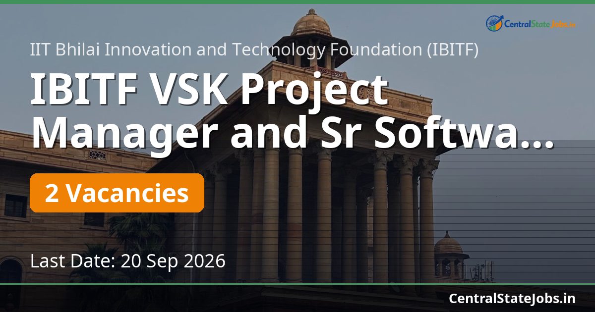 IBITF VSK Project Manager and Sr Software Engineer 2026