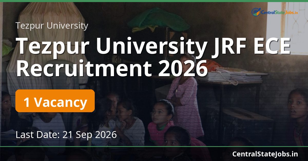 Tezpur University JRF ECE Recruitment 2026