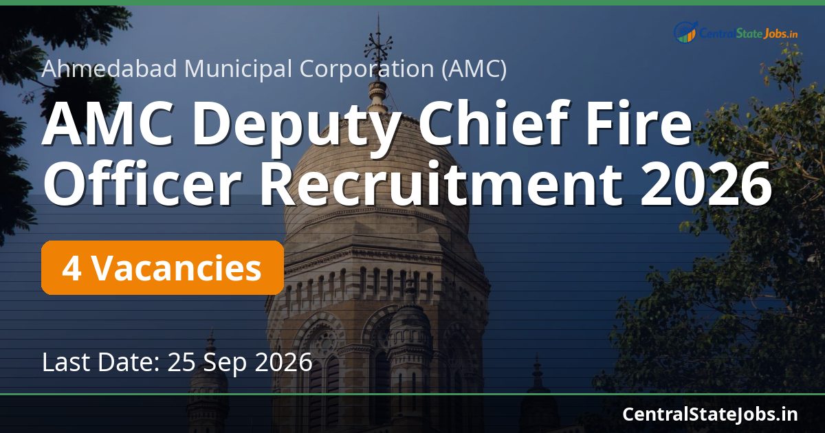 AMC Deputy Chief Fire Officer Recruitment 2026