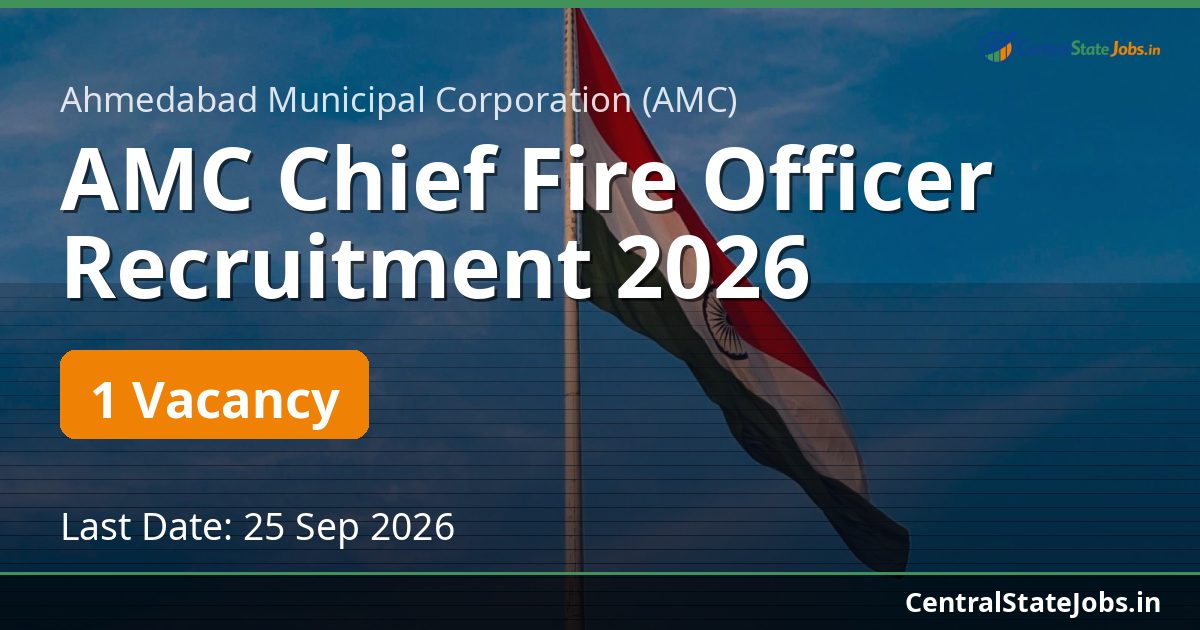AMC Chief Fire Officer Recruitment 2026