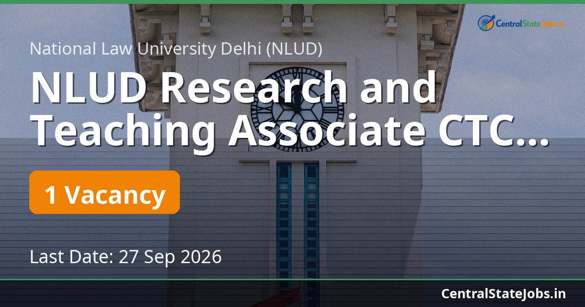NLUD Research and Teaching Associate CTCL 2026