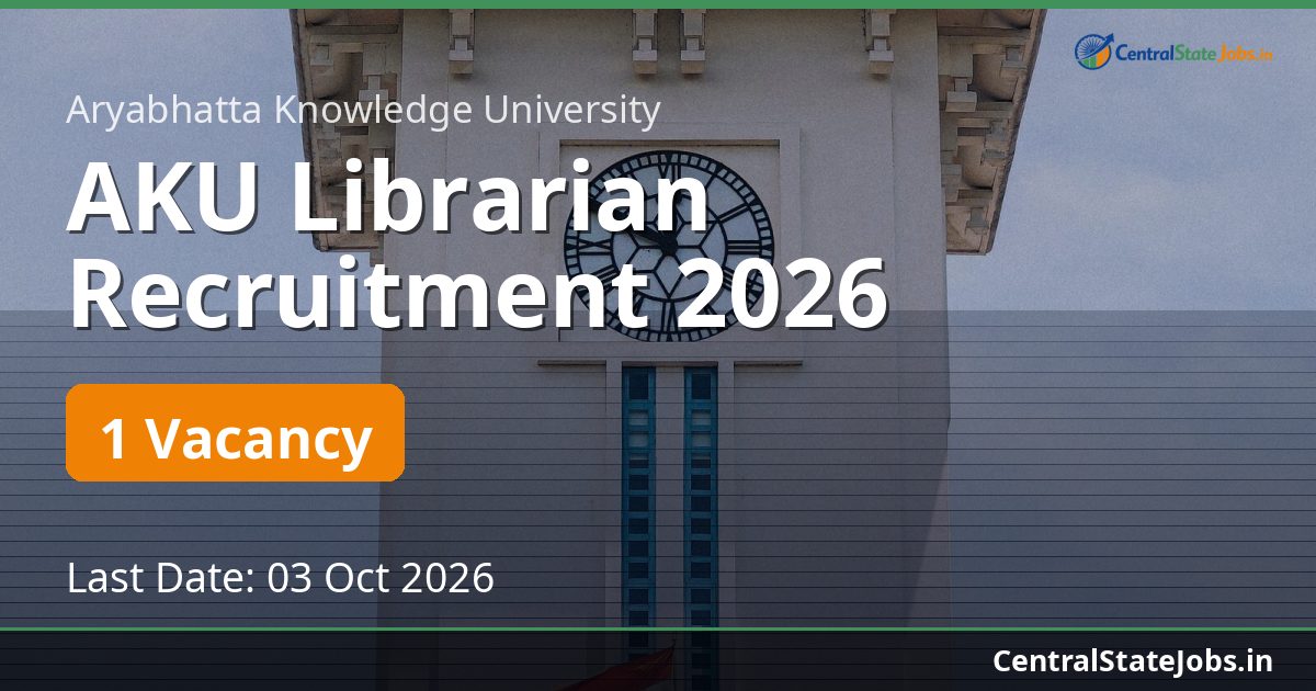 AKU Librarian Recruitment 2026