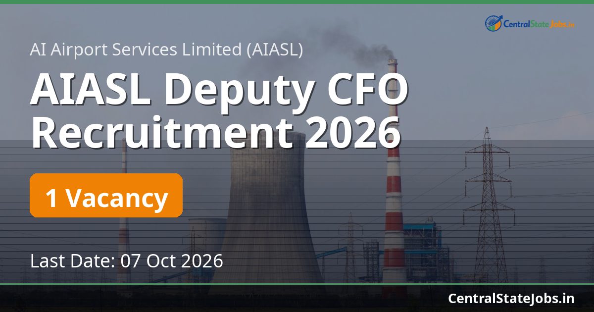 AIASL Deputy CFO Recruitment 2026
