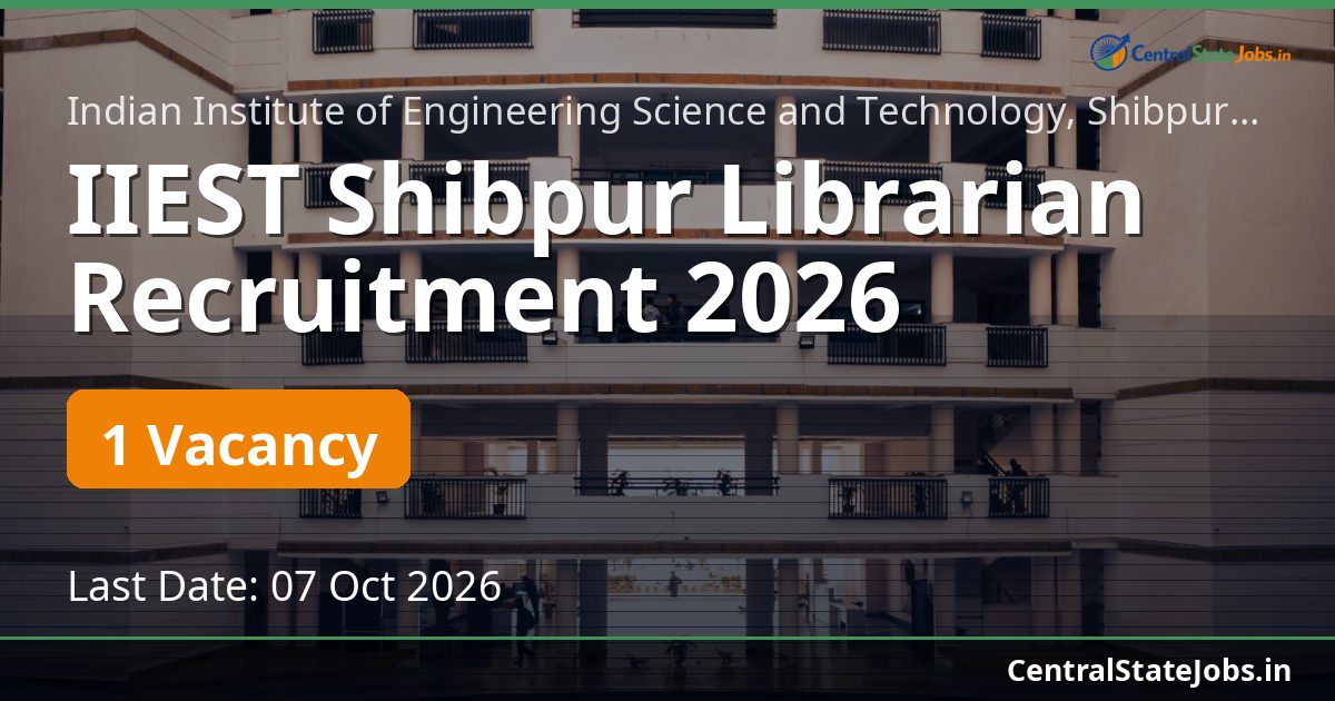 IIEST Shibpur Librarian Recruitment 2026