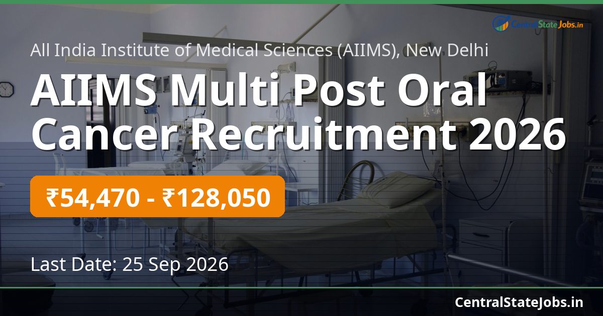 AIIMS Multi Post Oral Cancer Recruitment 2026