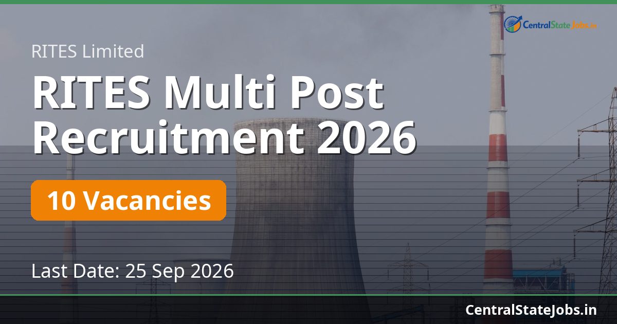 RITES Multi Post Recruitment 2026