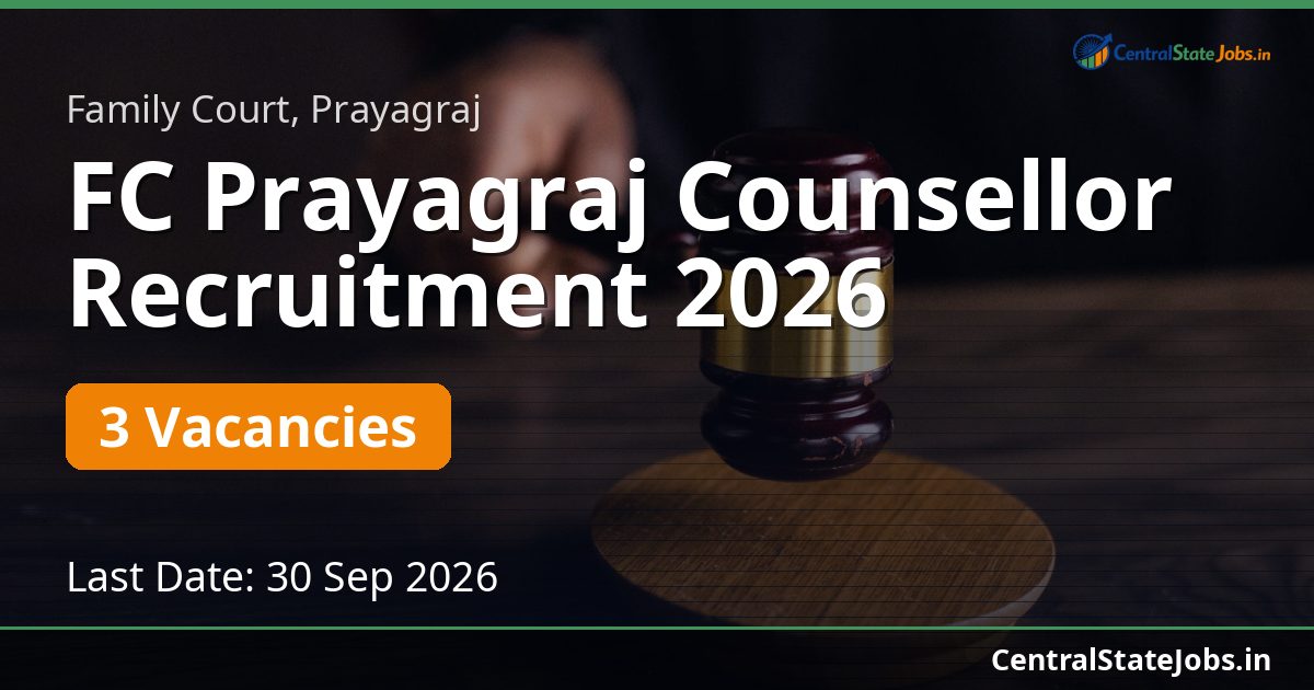 FC Prayagraj Counsellor Recruitment 2026