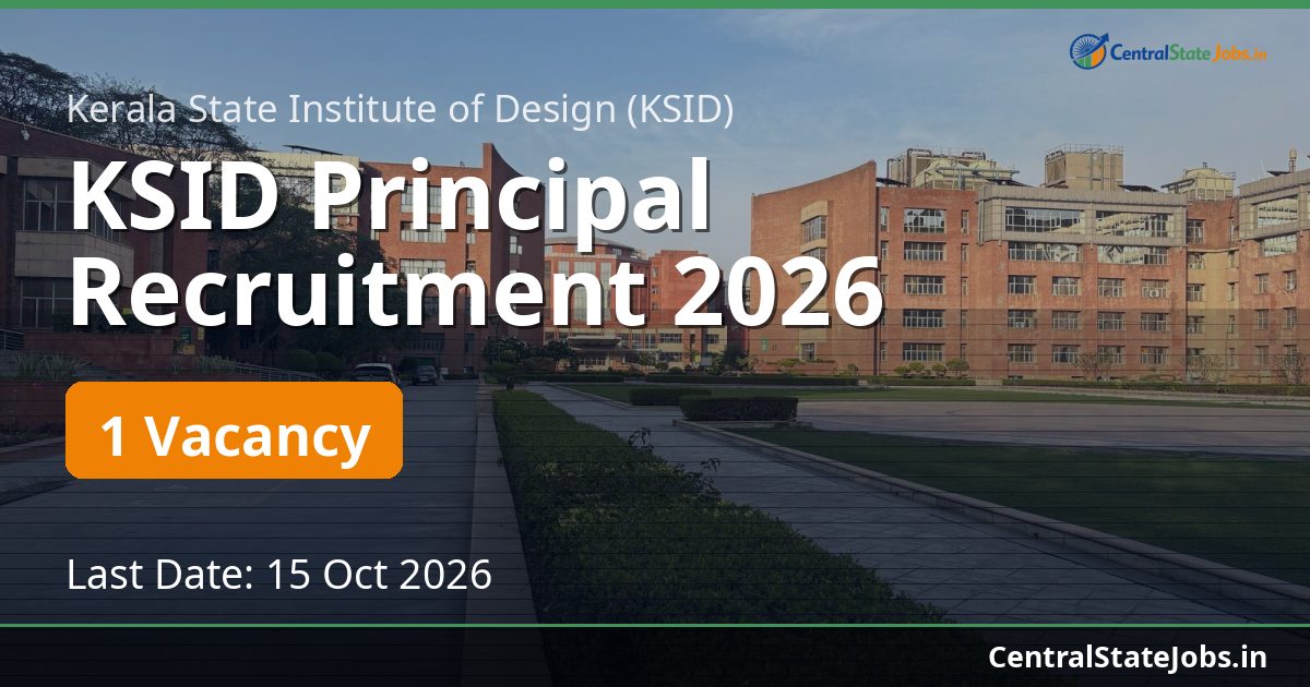 KSID Principal Recruitment 2026