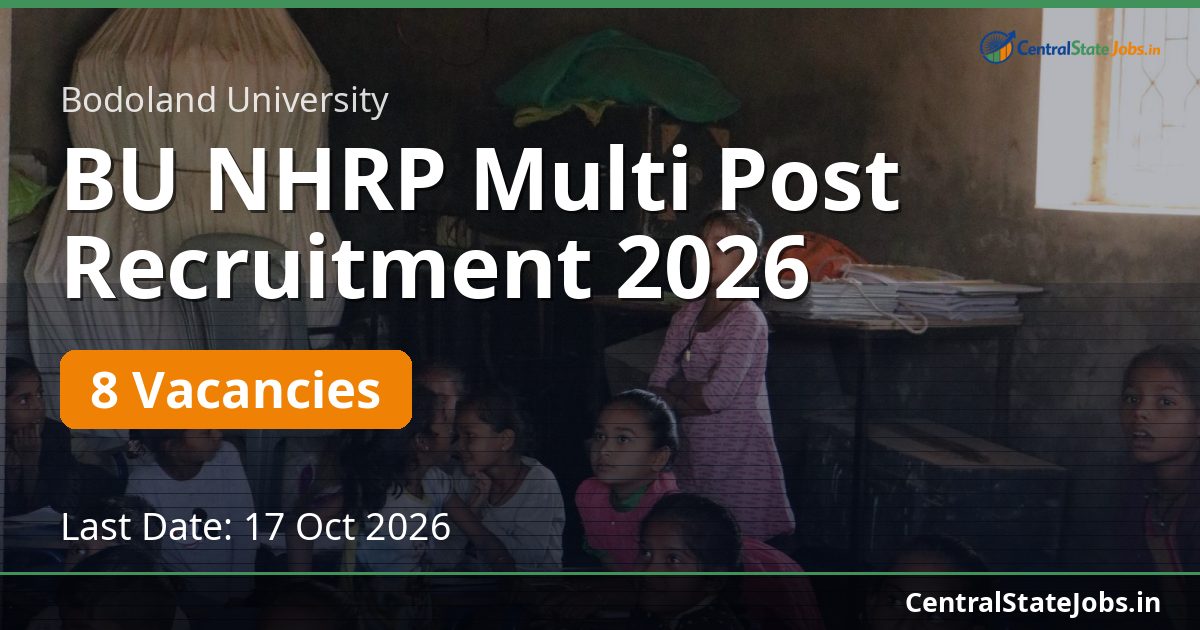 BU NHRP Multi Post Recruitment 2026