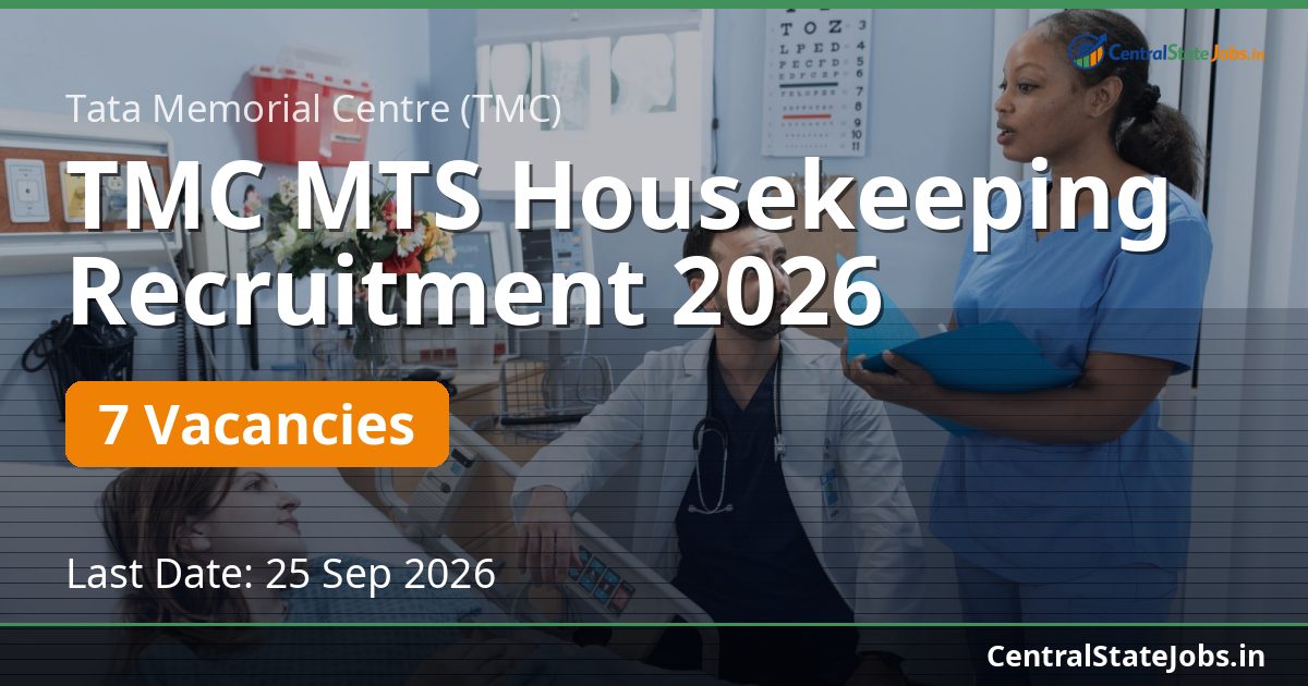TMC MTS Housekeeping Recruitment 2026