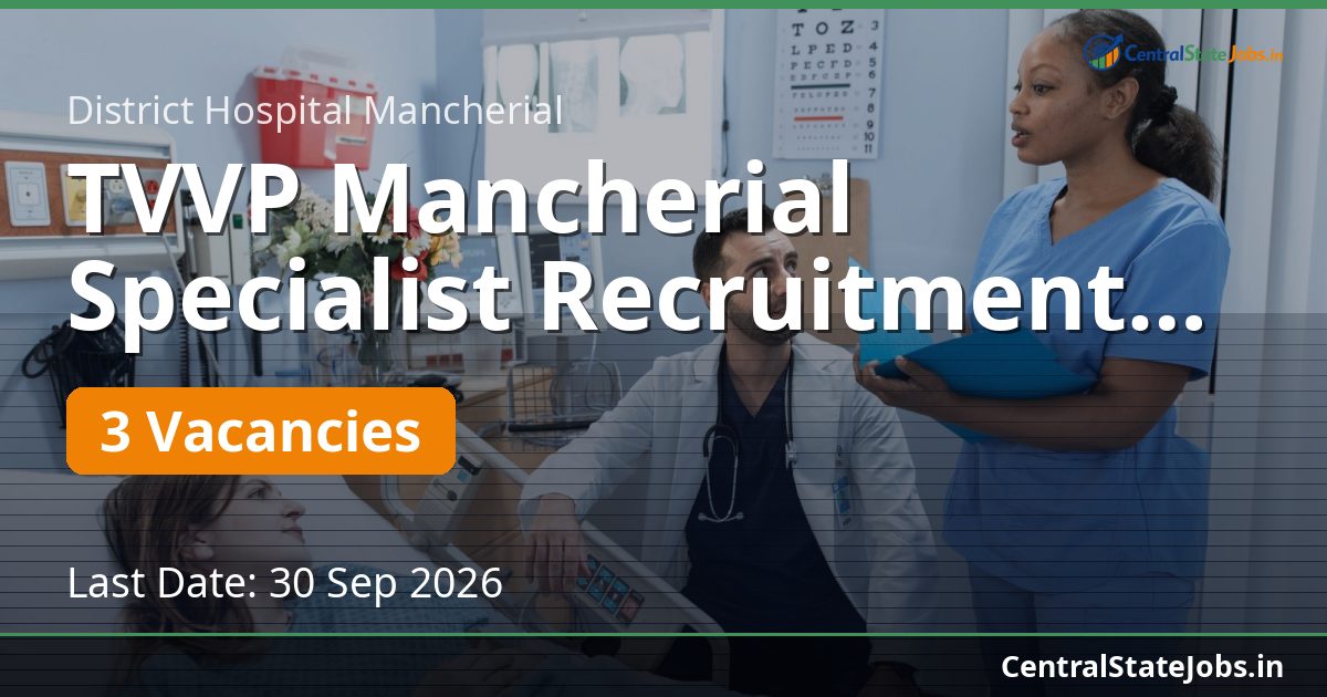 TVVP Mancherial Specialist Recruitment 2026