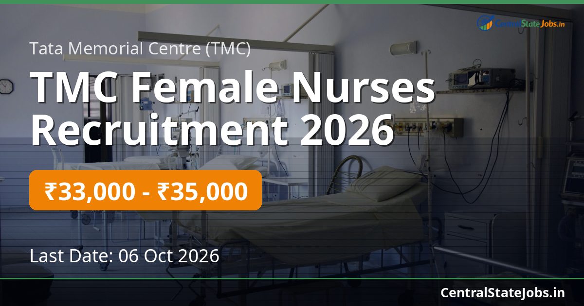 TMC Female Nurses Recruitment 2026