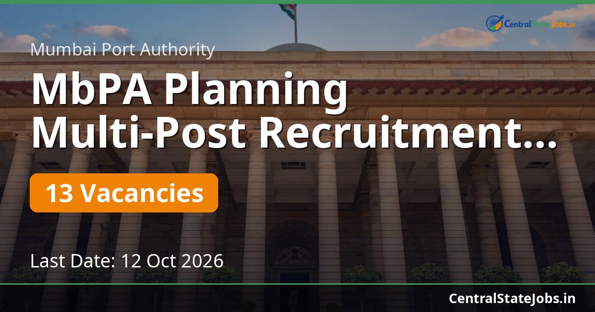 MbPA Planning Multi-Post Recruitment 2026