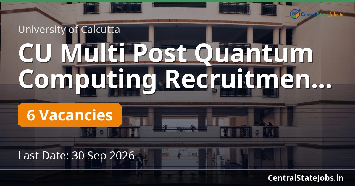 CU Multi Post Quantum Computing Recruitment 2026