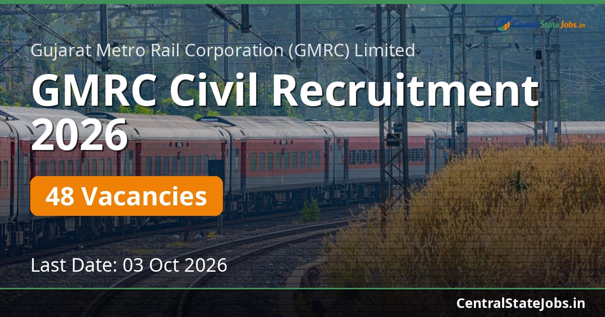 GMRC Civil Recruitment 2026 — 48 Vacancies