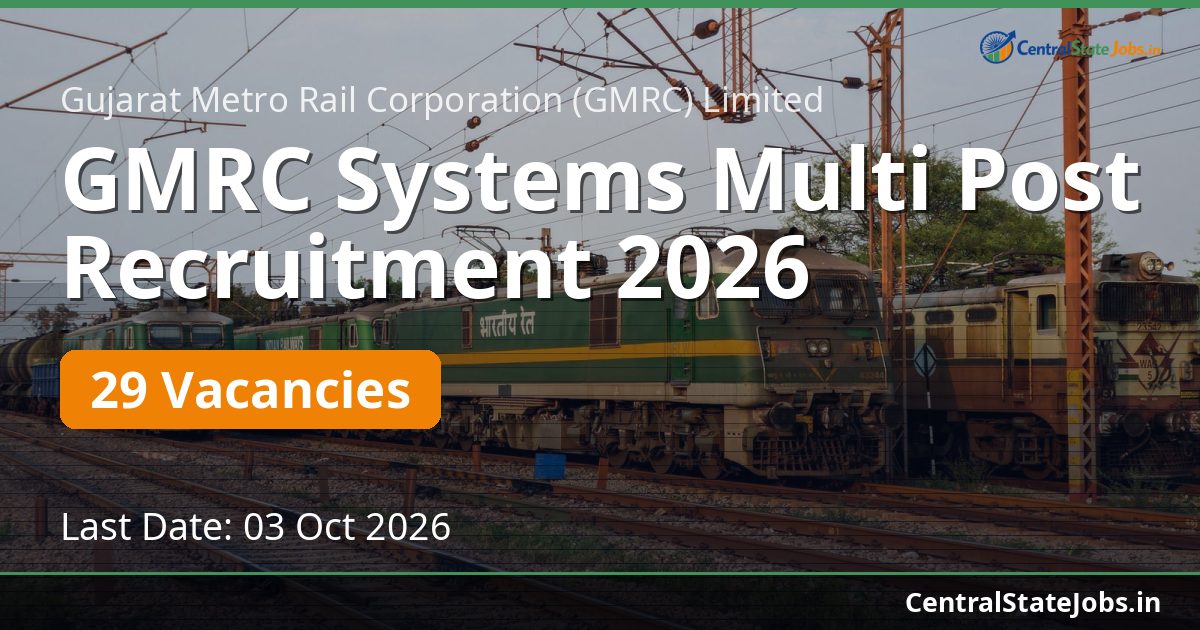 GMRC Systems Multi Post Recruitment 2026