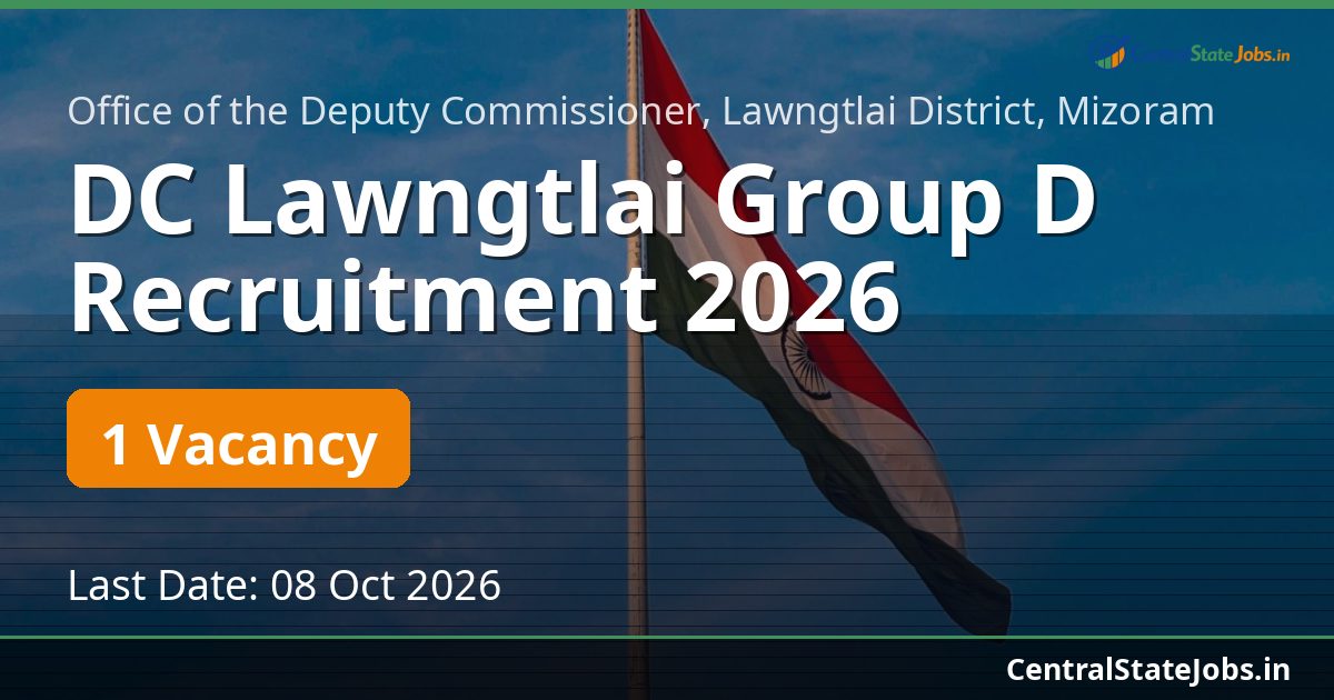 DC Lawngtlai Group D Recruitment 2026