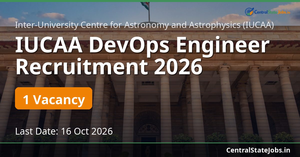 IUCAA DevOps Engineer Recruitment 2026