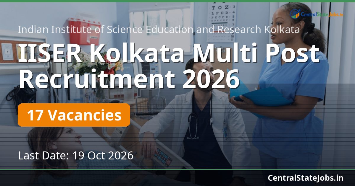IISER Kolkata Multi Post Recruitment 2026