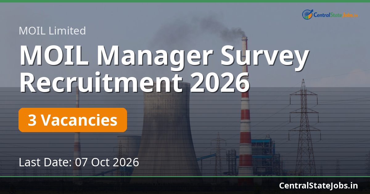 MOIL Manager Survey Recruitment 2026