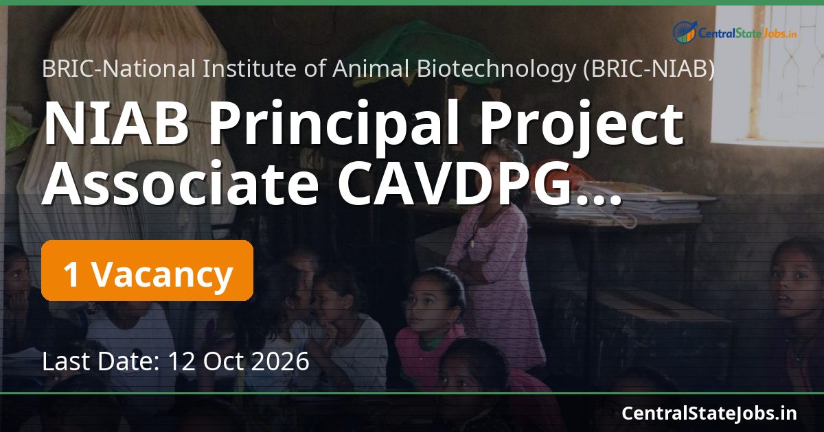NIAB Principal Project Associate CAVDPG Recruitment 2026