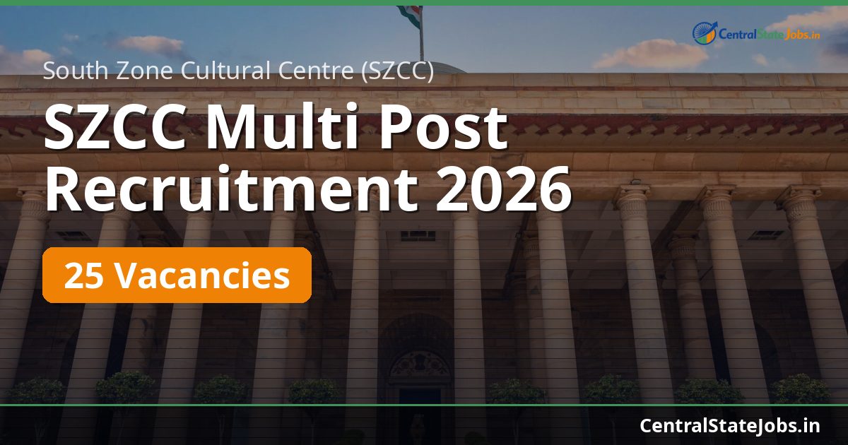 SZCC Multi Post Recruitment 2026