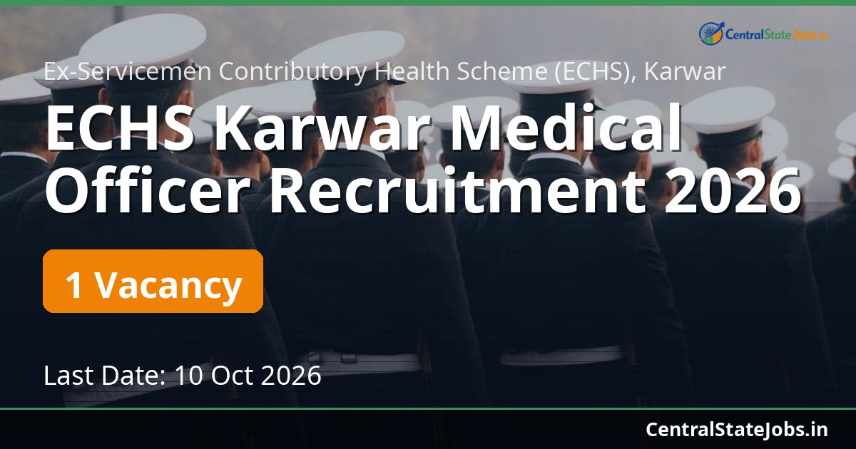 ECHS Karwar Medical Officer Recruitment 2026