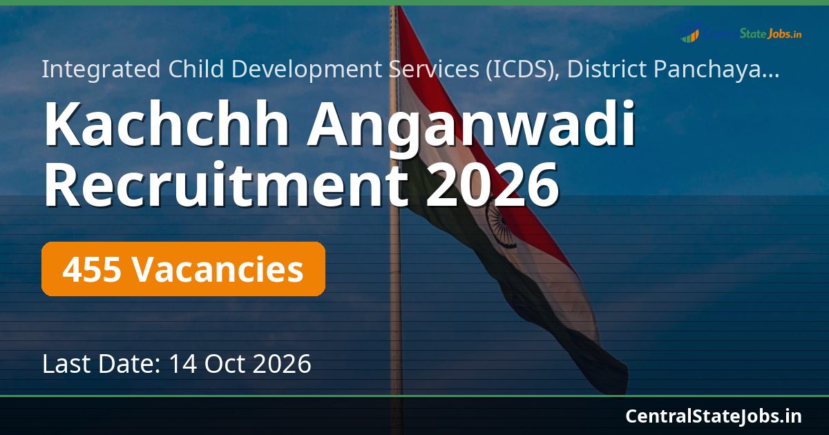Kachchh Anganwadi Recruitment 2026 — 455 Vacancies