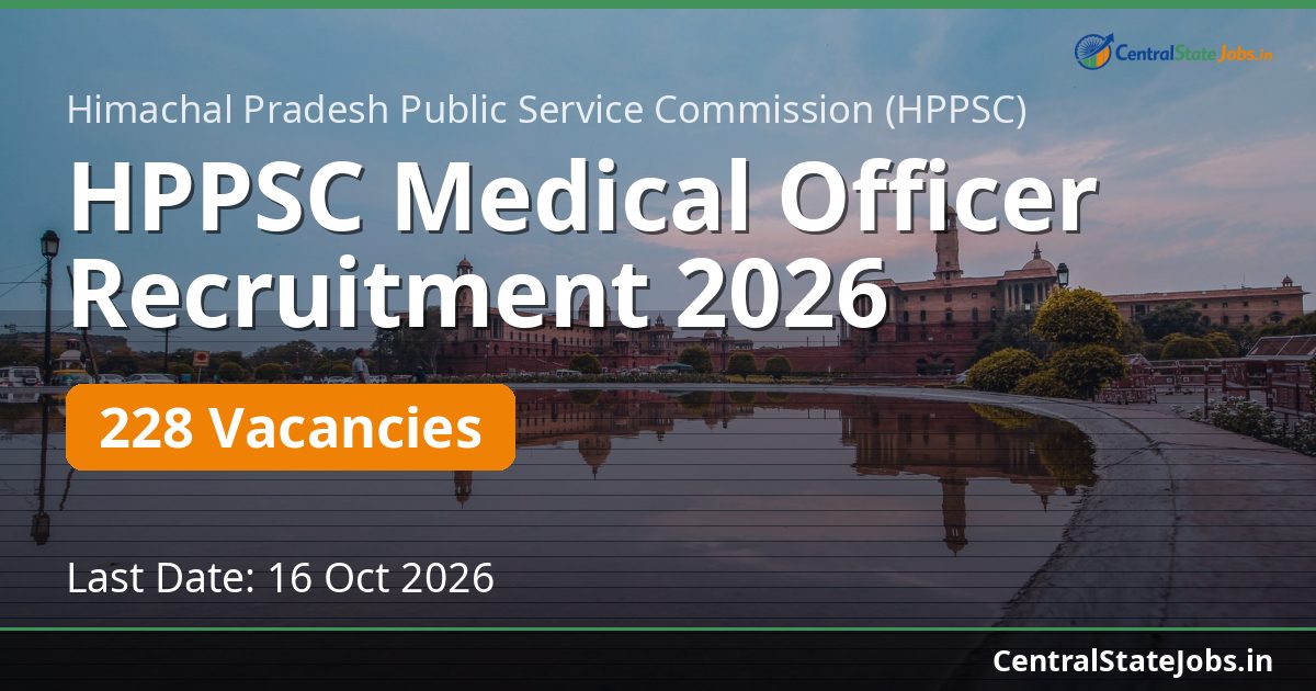HPPSC Medical Officer Recruitment 2026 — 228 Vacancies
